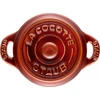 STAUB GIFT GIVING Mini cocotte apvalus 200 ml, kaštoninis