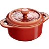 STAUB GIFT GIVING Mini cocotte apvalus 200 ml, kaštoninis