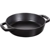 Staub Ketaus keptuvė su dviem rankenėlėmis - 20 cm, juoda