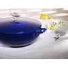 STAUB Ketaus keptuvė su dangčiu 24 cm, mėlyna