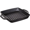 STAUB Kvadratinė ketaus keptuvė su dviem rankenomis, 23 cm, juoda