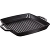 STAUB 40511-783-0 kvadratinė ketaus keptuvė su dviem rankenomis, 33 cm, juoda