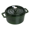 Staub La Cocotte 22 cm apvalus ketaus puodas troškinimui, tamsiai žalios spalvos | 40509-354-0