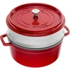 STAUB LA COCOTTE Apvalus ketaus puodas su 3,8 litro raudonu įdėklu