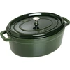 STAUB LA COCOTTE Ovalus ketaus puodas, 3,2 litro, žalias