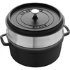 STAUB LA COCOTTE Puodas żeliwny apvalus su wkładem 5.2 ltr, juoda