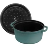 STAUB LA COCOTTE Puodas żeliwny apvalus 3.7 ltr eukaliptusowy