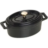 STAUB MINI COCOTTE Mini ketaus puodas ovalus, 250 ml, juodas