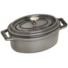 STAUB MINI COCOTTE Mini ovalus ketaus puodas 250 ml, grafito spalvos