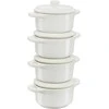 Staub Mini Cocotte Round, 4 vnt - 200 ml, Ivory