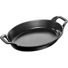 STAUB ovali lėkštė 28 x 20 cm, juoda