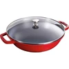 STAUB Wok żeliwny su dangteliu 30 cm, raudona