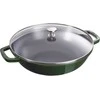 STAUB Ketaus wok su dangteliu 30 cm, žalias