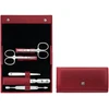 Zwilling komplektas do manicure – raudona skórzane etui, 5 dalys