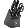 4 peilių rinkinys su bloku ZWILLING Four Star 35144-600-0, Juodas