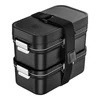ZWILLING Fresh &amp; Save vakuuminės pietų dėžutės, juodos matinės spalvos, 2 vnt.