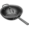 Keptuvė Zwilling ZWILLING Milano Wok with Glass Lid 30 cm, Juodas