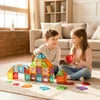 3D magnetinių konstravimo kaladėlių rinkinys vaikams, 45 dalys