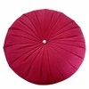 Apvali dekoratyvinė pagalvėlė iš pliušinio veliūro, raudona, 35 cm