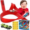 Automobilių trasa, apie 4 m, 4 automobiliai