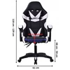 Balta ergonominė žaidimų kėdė DRAGO