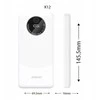 Baltas powerbankas 10000 mAh – greitas PD 22.5W įkrovimas, USB-A/C, LED ekranas