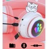 Belaidės Bluetooth on-ear ausinės vaikams su katės ausimis