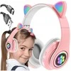 Belaidės Bluetooth on-ear ausinės vaikams su katės ausimis
