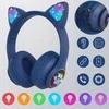 Belaidės Bluetooth on-ear ausinės vaikams su katės ausimis
