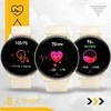 Išmanusis laikrodis Elegantiškas moteriškas smartwatch su funkcijomis: skambučiai, pranešimai, du keičiamieji dirželiai