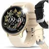 Išmanusis laikrodis Elegantiškas moteriškas smartwatch su funkcijomis: skambučiai, pranešimai, du keičiamieji dirželiai