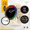 Išmanusis laikrodis Elegantiškas moteriškas smartwatch su funkcijomis: skambučiai, pranešimai, du keičiamieji dirželiai