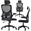 Ergonominė biuro kėdė BATI su tinkleliu, juoda