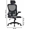 Ergonominė biuro kėdė BATI su tinkleliu, juoda