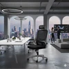 Ergonominė biuro kėdė FIBI Juodas & Baltas su mikro tinkleliu