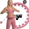 Fitness Hula Hoop su masažuojančiais elementais, svoriu ir treniruotės skaitikliu