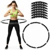 Hula Hoop lankas 100 cm su masažiniais iškilimais, sulankstomas fitness lankas