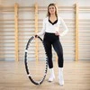 Hula Hoop lankas 100 cm su masažiniais iškilimais, sulankstomas fitness lankas