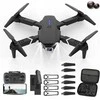 Išmanus 4K WiFi dronas su dviem priekinėmis kameromis ir 3 akumuliatoriais