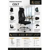 Juoda ergonominė biuro kėdė COLT