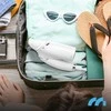 Kelioninis drabužių garintuvas su sulankstoma rankena ir dėklu