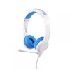 Laidinės ausinės BuddyPhones School+, baltos ir mėlynos