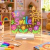 LED piešimo lenta su 7 žymekliais, 20 × 20 cm