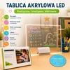 LED piešimo lenta su žymekliais, 30 × 20 cm
