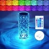 LED šviečianti kristalo formos lempa – RGB spalvos, liečiamas valdymas, USB ir pultelis