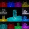 LED šviečianti kristalo formos lempa – RGB spalvos, liečiamas valdymas, USB ir pultelis