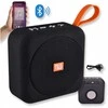 Nešiojama belaidė „Bluetooth“ kolonėlė su FM radiju, USB ir AUX, juoda