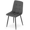 Pilka velvet kėdė CUBE moderniam interjerui