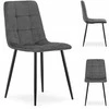 Pilka velvet kėdė CUBE moderniam interjerui
