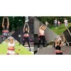 Reguliuojamas „Smart Hula Hoop“ lankas su svoriu ir masažiniu efektu fitness treniruotėms